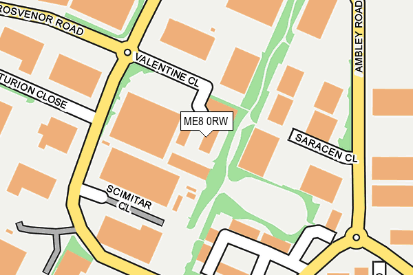 ME8 0RW map - OS OpenMap – Local (Ordnance Survey)