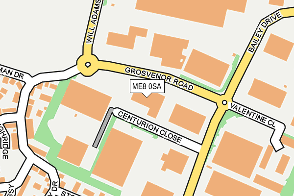 ME8 0SA map - OS OpenMap – Local (Ordnance Survey)