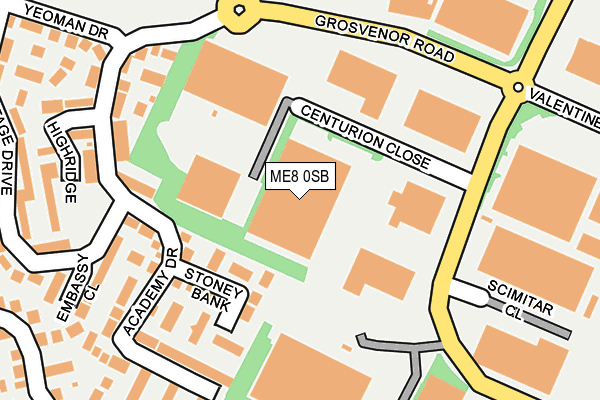 ME8 0SB map - OS OpenMap – Local (Ordnance Survey)