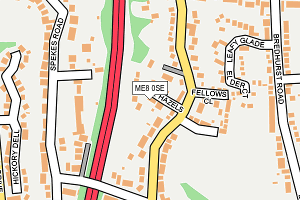 ME8 0SE map - OS OpenMap – Local (Ordnance Survey)