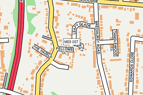 ME8 0ST map - OS OpenMap – Local (Ordnance Survey)