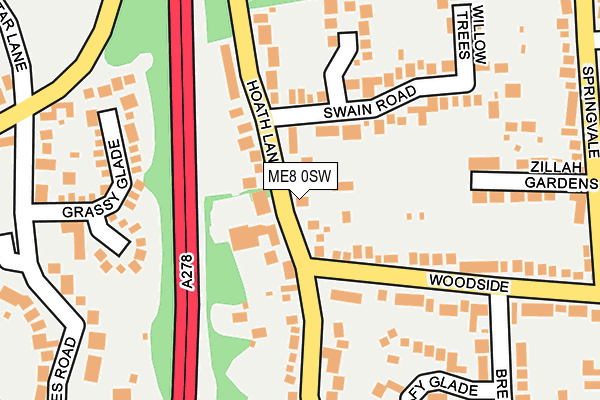 ME8 0SW map - OS OpenMap – Local (Ordnance Survey)