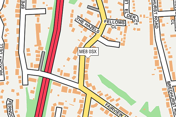 ME8 0SX map - OS OpenMap – Local (Ordnance Survey)