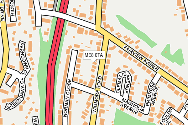 ME8 0TA map - OS OpenMap – Local (Ordnance Survey)