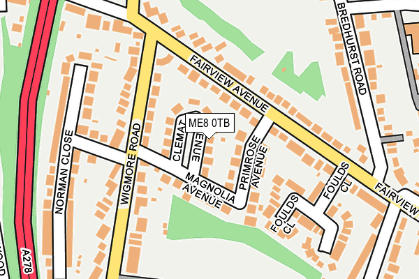 ME8 0TB map - OS OpenMap – Local (Ordnance Survey)