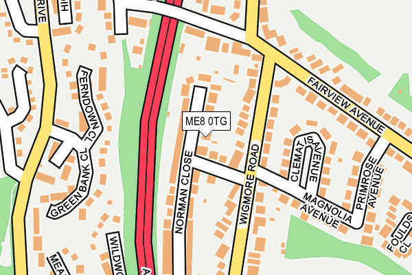 ME8 0TG map - OS OpenMap – Local (Ordnance Survey)