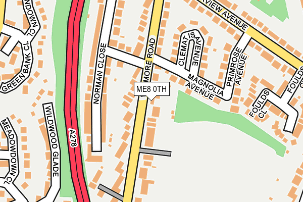 ME8 0TH map - OS OpenMap – Local (Ordnance Survey)