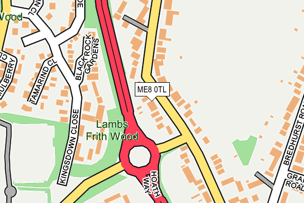 ME8 0TL map - OS OpenMap – Local (Ordnance Survey)