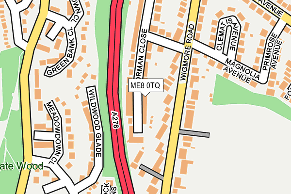 ME8 0TQ map - OS OpenMap – Local (Ordnance Survey)