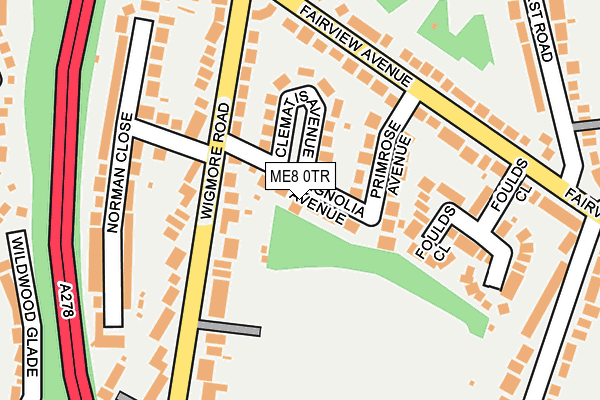 ME8 0TR map - OS OpenMap – Local (Ordnance Survey)