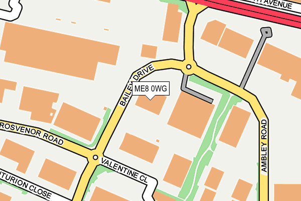 ME8 0WG map - OS OpenMap – Local (Ordnance Survey)