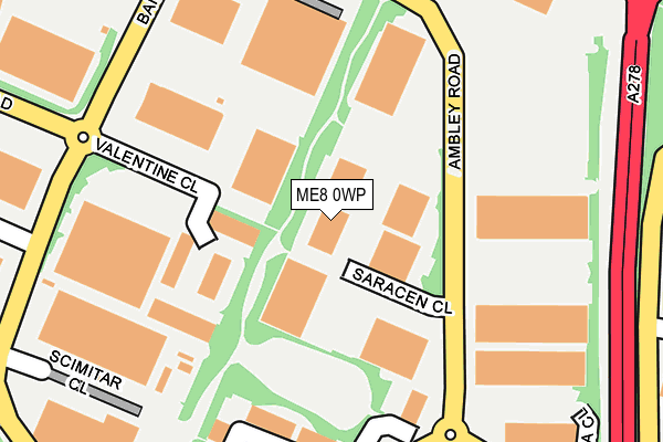 ME8 0WP map - OS OpenMap – Local (Ordnance Survey)