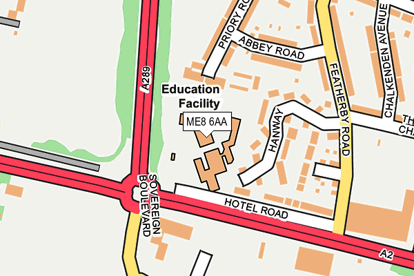 ME8 6AA map - OS OpenMap – Local (Ordnance Survey)