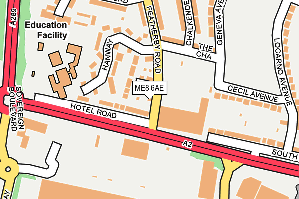 ME8 6AE map - OS OpenMap – Local (Ordnance Survey)