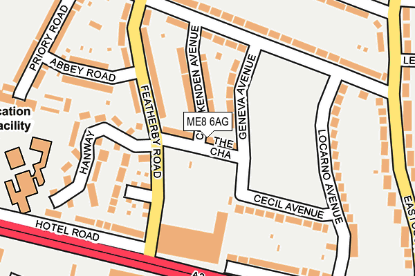 ME8 6AG map - OS OpenMap – Local (Ordnance Survey)