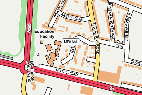 ME8 6AL map - OS OpenMap – Local (Ordnance Survey)