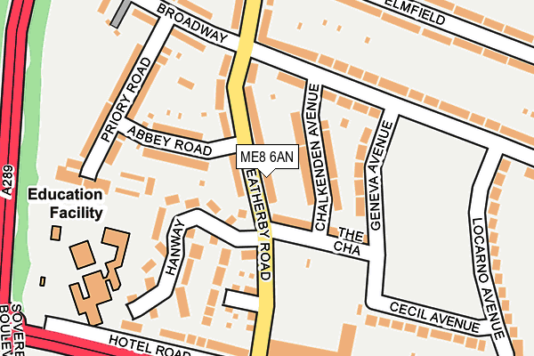 ME8 6AN map - OS OpenMap – Local (Ordnance Survey)
