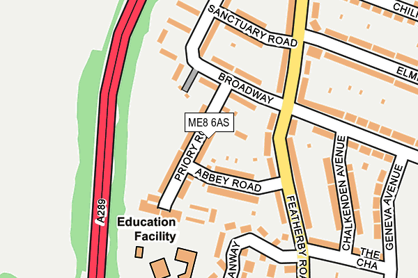 ME8 6AS map - OS OpenMap – Local (Ordnance Survey)