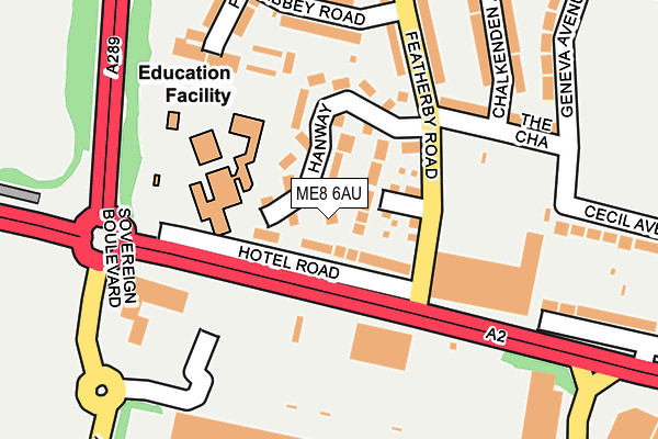 ME8 6AU map - OS OpenMap – Local (Ordnance Survey)