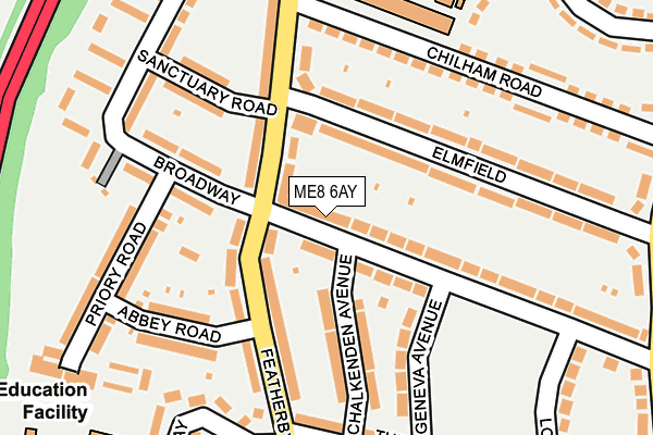 ME8 6AY map - OS OpenMap – Local (Ordnance Survey)