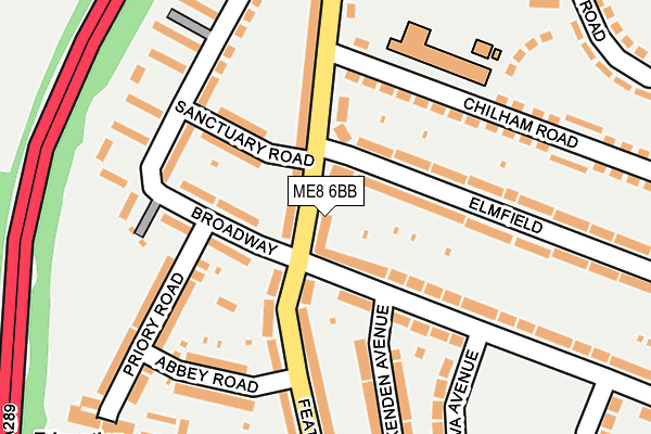 ME8 6BB map - OS OpenMap – Local (Ordnance Survey)