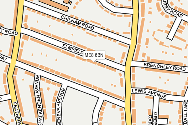 ME8 6BN map - OS OpenMap – Local (Ordnance Survey)