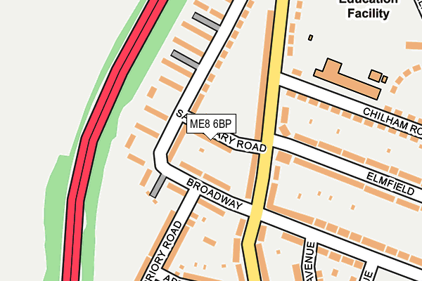 ME8 6BP map - OS OpenMap – Local (Ordnance Survey)