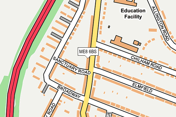 ME8 6BS map - OS OpenMap – Local (Ordnance Survey)