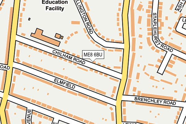 ME8 6BU map - OS OpenMap – Local (Ordnance Survey)