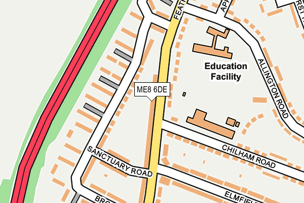 ME8 6DE map - OS OpenMap – Local (Ordnance Survey)