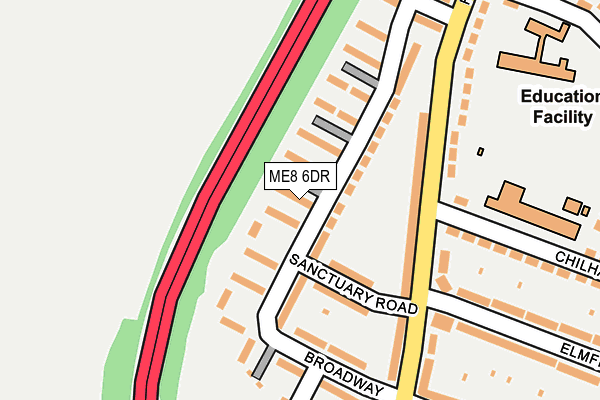 ME8 6DR map - OS OpenMap – Local (Ordnance Survey)
