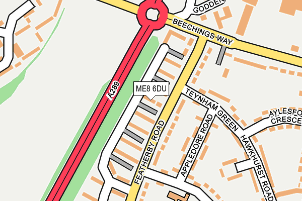 ME8 6DU map - OS OpenMap – Local (Ordnance Survey)