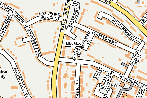 ME8 6EA map - OS OpenMap – Local (Ordnance Survey)