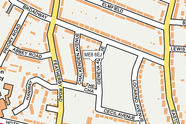 ME8 6EJ map - OS OpenMap – Local (Ordnance Survey)