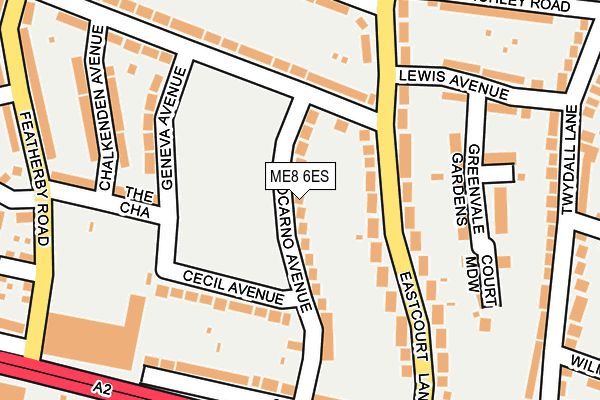 ME8 6ES map - OS OpenMap – Local (Ordnance Survey)