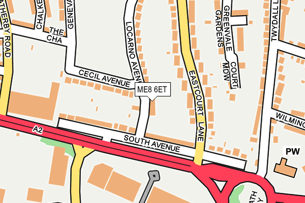 ME8 6ET map - OS OpenMap – Local (Ordnance Survey)