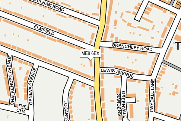 ME8 6EX map - OS OpenMap – Local (Ordnance Survey)