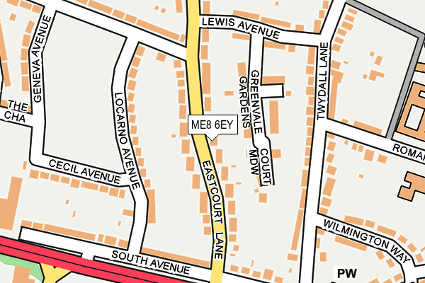 ME8 6EY map - OS OpenMap – Local (Ordnance Survey)