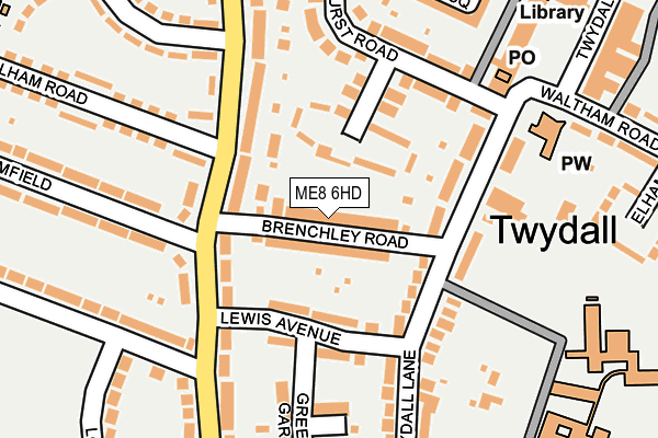 ME8 6HD map - OS OpenMap – Local (Ordnance Survey)