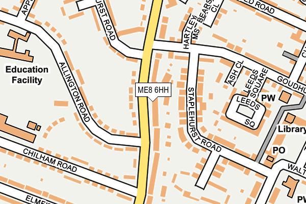 ME8 6HH map - OS OpenMap – Local (Ordnance Survey)
