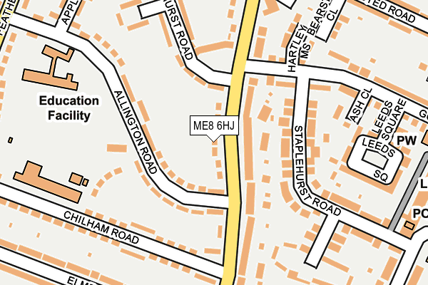 ME8 6HJ map - OS OpenMap – Local (Ordnance Survey)