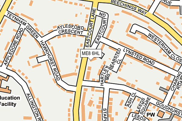 ME8 6HL map - OS OpenMap – Local (Ordnance Survey)