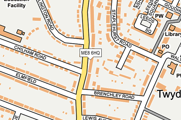 ME8 6HQ map - OS OpenMap – Local (Ordnance Survey)