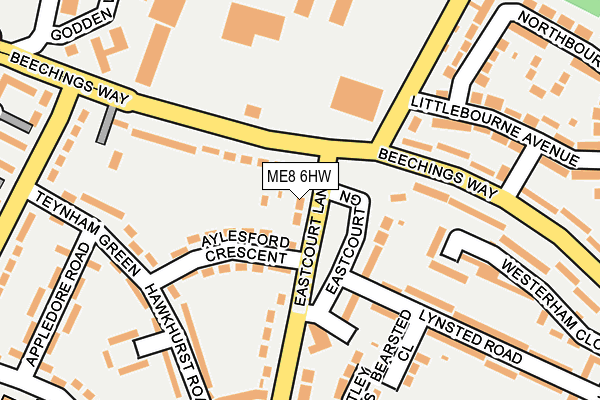ME8 6HW map - OS OpenMap – Local (Ordnance Survey)