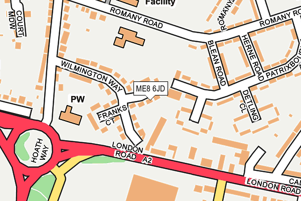 ME8 6JD map - OS OpenMap – Local (Ordnance Survey)