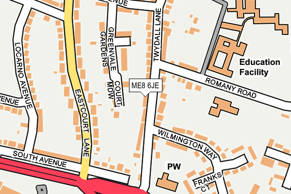 ME8 6JE map - OS OpenMap – Local (Ordnance Survey)