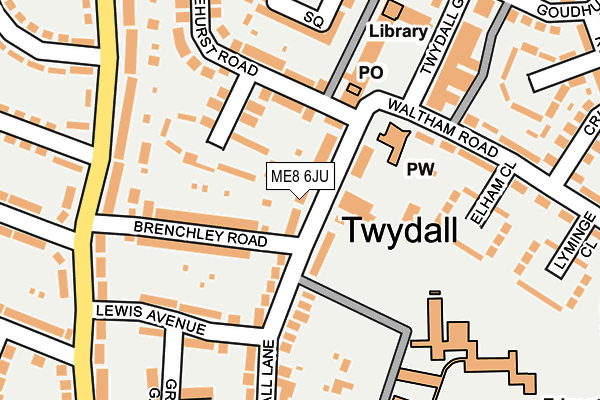 ME8 6JU map - OS OpenMap – Local (Ordnance Survey)