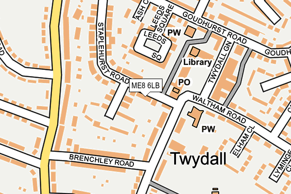 ME8 6LB map - OS OpenMap – Local (Ordnance Survey)