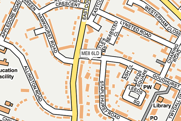 ME8 6LD map - OS OpenMap – Local (Ordnance Survey)