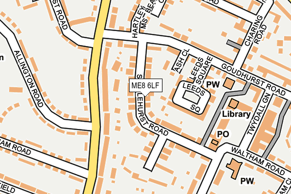 ME8 6LF map - OS OpenMap – Local (Ordnance Survey)